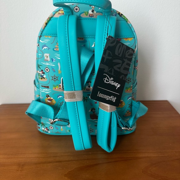 Loungefly Disney Sensational Pirates Characters Mini Backpack Teal One Size New - Picture 6 of 10
